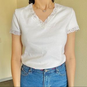 lace shirt sleeve!